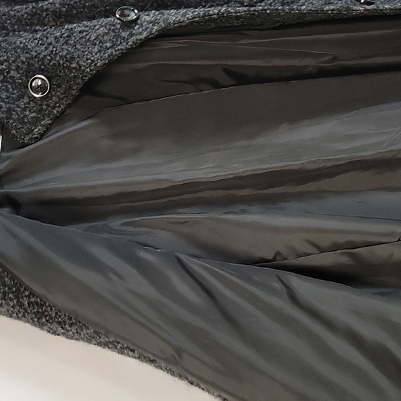 Anne Klein Funnel Neck Wool Blend Women's Black/Gray Textured Coat, Size XL - Picture 5 of 6